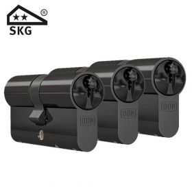 DOM Plura SKG2 zwart - 3 cilinders met 9 sleutels