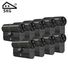 DOM Plura SKG2 zwart - 9 cilinders met 27 sleutels