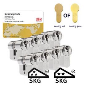 DOM Sigma Plus SKG3 messing - 8 cilinders met 24 sleutels