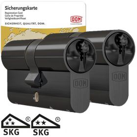 DOM Sigma Plus SKG3 zwart - 2 cilinders met 6 sleutels