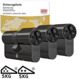 DOM Sigma Plus SKG3 zwart - 3 cilinders met 9 sleutels