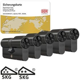 DOM Sigma Plus SKG3 zwart - 5 cilinders met 15 sleutels
