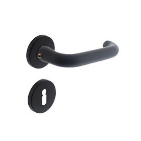 Intersteel Rond 0023.318616 deurkruk op rozet met sleutelgat