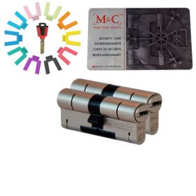 M&C Color 32/32 set 2 cilindersloten met 5 sleutels SKG3