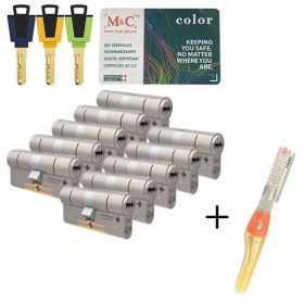 M&C Color+ SKG3 - 10 cilinders met 8 sleutels