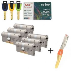 M&C Color+ SKG3 - 6 cilinders met 8 sleutels
