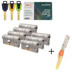 M&C Color+ SKG3 - 7 cilinders met 8 sleutels