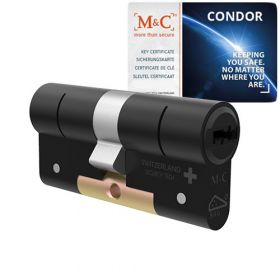 M&C Condor SKG3 zwart - 1 cilinder met 3 sleutels