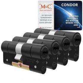 M&C Condor SKG3 zwart - 4 cilinders met 7 sleutels