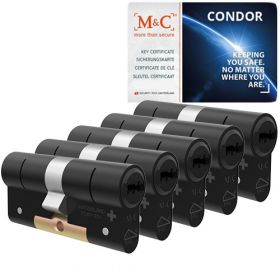 M&C Condor SKG3 zwart - 5 cilinders met 7 sleutels