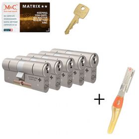 M&C Matrix M2 SKG2 - 5 cilinders met 7 sleutels