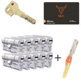 M&C Minos SKG3 - 10 cilinders met 8 sleutels