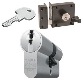 Mauer oplegslot bruin + 1x Mauer DT1 cilinder