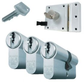 Mauer oplegslot wit + 3x Mauer F3 cilinder