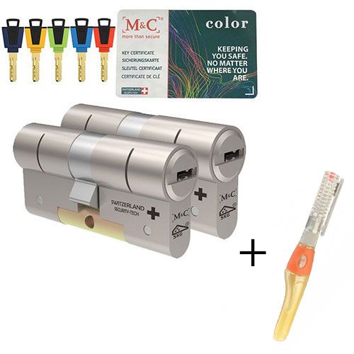 samen Grootste ironie M&C Color+ SKG3 - 2 cilinders met 5 sleutels